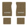 1987 Chevrolet V20 Crew Cab floor mats with the Silverado logo in Essex 1004A Cream carpet, illustration