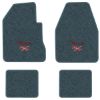 1966-1970 Dodge Charger 4-Speed floor mats with the Charger R/T logo in Essex 1017A Lapis Blue carpet, illustration