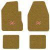 1966-1970 Dodge Charger 4-Speed floor mats with the R/T logo in Loop 20 Gold carpet, illustration