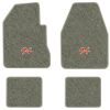 1966-1970 Dodge Charger 4-Speed floor mats with the R/T logo in Essex 1053A Silver carpet, illustration
