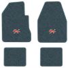 1966-1970 Dodge Charger 4-Speed floor mats with the R/T logo in Essex 1017A Lapis Blue carpet, illustration