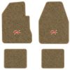 1966-1970 Dodge Charger 4-Speed floor mats with the R/T logo in Essex 1004A Cream carpet, illustration
