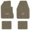 1966-1970 Dodge Charger 4-Speed floor mats with the R/T logo in Essex 1076A Prairie Tan carpet, illustration