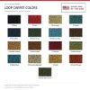 ACC Loop carpet color chart for this listing - Proudly Made in the USA