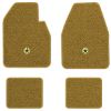 1966-1970 Dodge Charger Automatic floor mats with the Chrysler Pentastar logo in Loop 20 Gold carpet, illustration