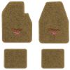 1966-1970 Dodge Charger Automatic floor mats with the Charger R/T logo in Essex 1054A Caramel carpet, illustration