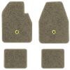 1966-1970 Dodge Charger Automatic floor mats with the Chrysler Pentastar logo in Essex 1076A Prairie Tan carpet, illustration