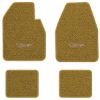 1966-1970 Dodge Charger Automatic floor mats with the Charger with Emblem logo in Loop 20 Gold carpet, illustration