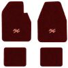 1966-1970 Dodge Charger Automatic floor mats with the R/T logo in Essex 1045A Maroon carpet, illustration