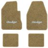 1974-1975 Dodge Charger 2-Door 4-Speed floor mats with the Dodge logo in Cutpile 7577 Gold carpet, illustration