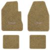 1974-1975 Dodge Charger 2-Door 4-Speed floor mats with the Charger with Emblem logo in Cutpile 7577 Gold carpet, illustration