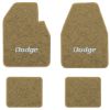 1974-1978 Dodge Charger Automatic floor mats with the Dodge logo in Cutpile 7577 Gold carpet, illustration
