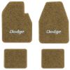 1965 Dodge Coronet Automatic floor mats with the Dodge logo in Essex 1054A Caramel carpet, illustration