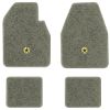 1965 Dodge Coronet Automatic floor mats with the Chrysler Pentastar logo in Essex 1053A Silver carpet, illustration