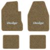 1965 Dodge Coronet 2-Door 4-Speed floor mats with the Dodge logo in Essex 1004A Cream carpet, illustration