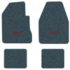 1965 Dodge Coronet 2-Door 4-Speed floor mats with the Coronet logo in Essex 1017A Lapis Blue carpet, illustration