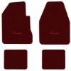 1965 Dodge Coronet 2-Door 4-Speed floor mats with the Coronet logo in Essex 1045A Maroon carpet, illustration