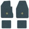 1965 Dodge Coronet 500 2-Door 4-Speed floor mats with the Chrysler Pentastar logo in Essex 1017A Lapis Blue carpet, illustration