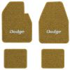 1966-1970 Dodge Coronet Automatic floor mats with the Dodge logo in Loop 20 Gold carpet, illustration
