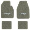 1966-1970 Dodge Coronet Automatic floor mats with the Dodge logo in Essex 1053A Silver carpet, illustration
