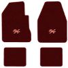 1966-1970 Dodge Coronet 4-Speed floor mats with the R/T logo in Essex 1045A Maroon carpet, illustration