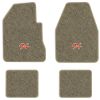 1966-1970 Dodge Coronet 4-Speed floor mats with the R/T logo in Essex 1035A Beige carpet, illustration