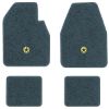 1966-1970 Dodge Coronet Automatic floor mats with the Chrysler Pentastar logo in Essex 1017A Lapis Blue carpet, illustration