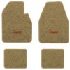 1974-1976 Dodge Coronet floor mats with the Coronet logo in Cutpile 7577 Gold carpet, illustration