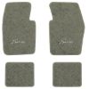 1963-1973 Dodge Dart floor mats with the Swinger with Daisy I logo in Essex 1053A Silver carpet, illustration