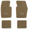 1963-1973 Dodge Dart floor mats with the Swinger with Daisy I logo in Essex 1004A Cream carpet, illustration