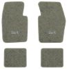 1963-1973 Dodge Dart floor mats with the Dart logo in Essex 1053A Silver carpet, illustration