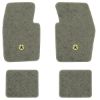 1963-1973 Dodge Dart floor mats with the Chrysler Pentastar logo in Essex 1053A Silver carpet, illustration