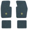 1963-1973 Dodge Dart floor mats with the Chrysler Pentastar logo in Essex 1017A Lapis Blue carpet, illustration