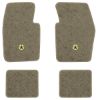 1963-1973 Dodge Dart floor mats with the Chrysler Pentastar logo in Essex 1035A Beige carpet, illustration