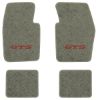 1963-1973 Dodge Dart floor mats with the GTS logo in Essex 1053A Silver carpet, illustration