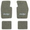 1971-1972 Dodge Dart Demon 2-Door floor mats with the Dodge logo in Essex 1053A Silver carpet, illustration