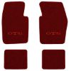 1963-1973 Dodge Dart floor mats with the GTS logo in Essex 1016A Red carpet, illustration