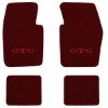 1963-1973 Dodge Dart floor mats with the GTS logo in Essex 1045A Maroon carpet, illustration