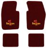 1971-1972 Dodge Dart Demon 2-Door floor mats with the Demon Devil with Pitchfork logo in Essex 1045A Maroon carpet, illustration