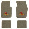 1971-1972 Dodge Dart Demon 2-Door floor mats with the Demon Devil with Pitchfork logo in Essex 1076A Prairie Tan carpet, illustration