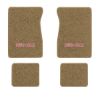 1984-1986 GMC C3500 Crew Cab floor mats with the GMC logo in Cutpile 7295 Medium Doeskin carpet, illustration