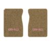 1979-1983 GMC K1500 front floor mats with the GMC logo in Cutpile 7295 Medium Doeskin carpet, illustration