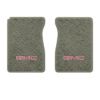1979-1983 GMC K1500 front floor mats with the GMC logo in Essex 1053A Silver carpet, illustration