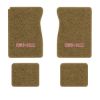 1984-1986 GMC K1500 Suburban floor mats with the GMC logo in Essex 1054A Caramel carpet, illustration