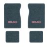 1984-1986 GMC K1500 Suburban floor mats with the GMC logo in Essex 1017A Lapis Blue carpet, illustration