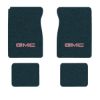 1984-1986 GMC K1500 Suburban floor mats with the GMC logo in Cutpile 819 Dark Blue carpet, illustration