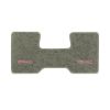 1987 GMC R1500 2WD Automatic/3-Speed Low Tunnel one-piece front floor mat with the GMC logo in Essex 1053A Silver carpet, illustration