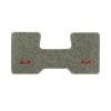 1987 GMC R1500 2WD Automatic/3-Speed Low Tunnel one-piece front floor mat with the 4x4 logo in Essex 1053A Silver carpet, illustration