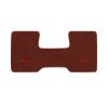 1987 GMC R1500 2WD Automatic/3-Speed Low Tunnel one-piece front floor mat with the 4x4 logo in Cutpile 7298 Maple / Canyon carpet, illustration