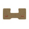 1987 GMC R1500 2WD Automatic/3-Speed Low Tunnel one-piece front floor mat with the 4x4 logo in Cutpile 7295 Medium Doeskin carpet, illustration